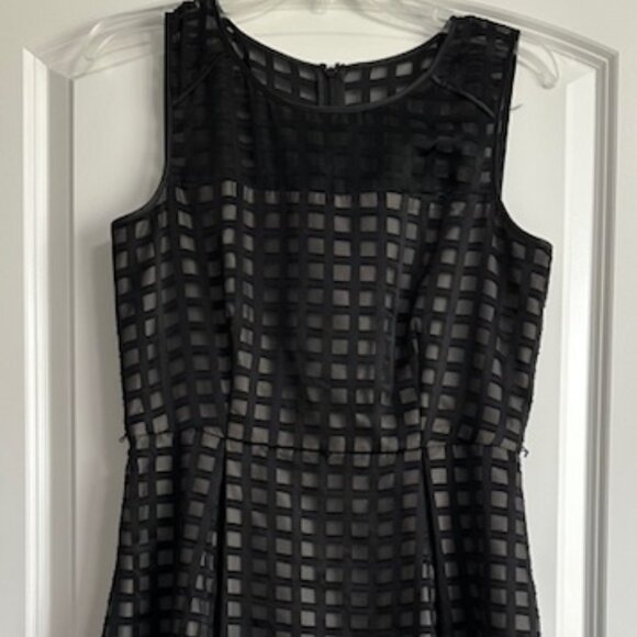 Calvin Klein Women's Checkered Sheer Sleeveless Dress Sz 10 - Picture 1 of 6